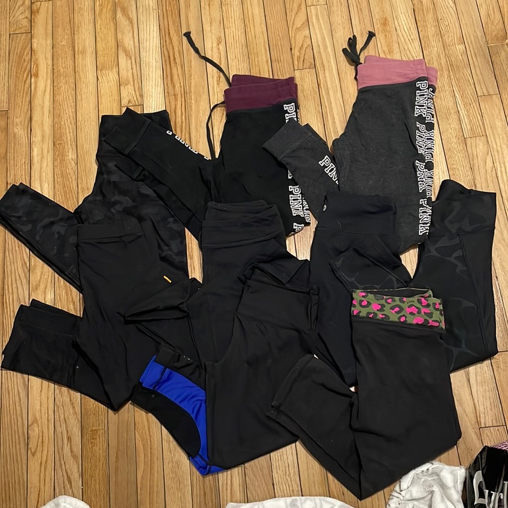 Bundle of yoga pants/capris. Victoria’s Secret , old navy, under armor, etc